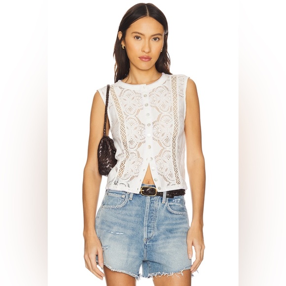 Free People Jae Knit Top In Ivory - Picture 1 of 4